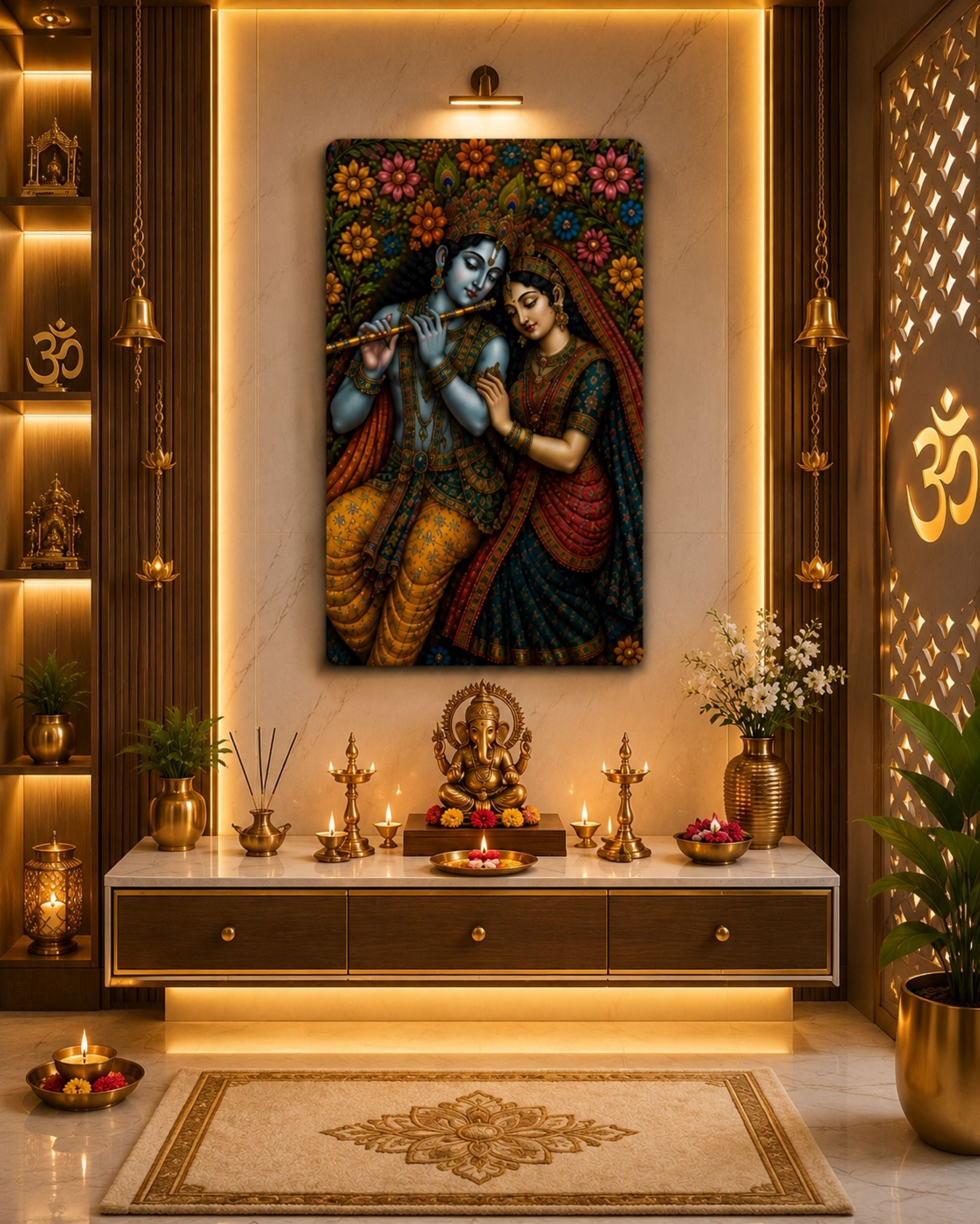 Radha Krishna Wall Painting for Living Room