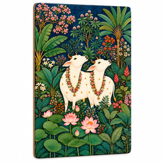 Cow and Botanical Nature Wall Decor