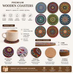 water resistant tea coasters set