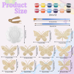 unfinished wooden butterfly shapes
