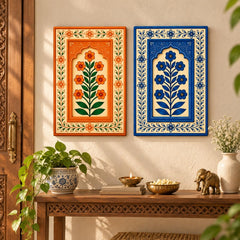 jharokha floral wall art for living room