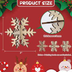 unfinished wood snowflake cutout