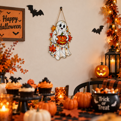 spooky wooden wall decor Halloween