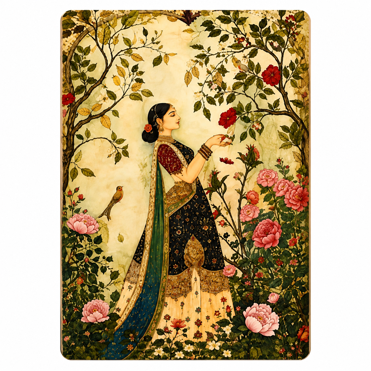 traditional Indian lady wall decor for home