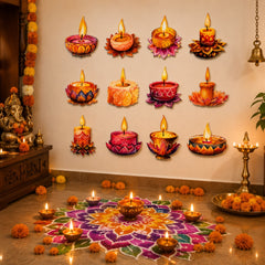 Diya wall hanging decoration for home