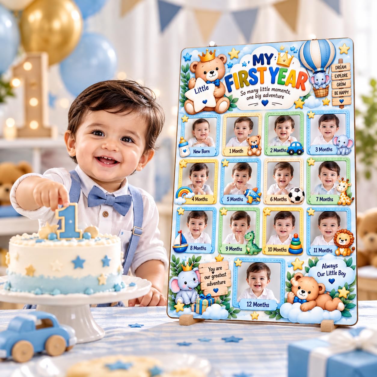 Newborn to 12 months baby memory photo frame