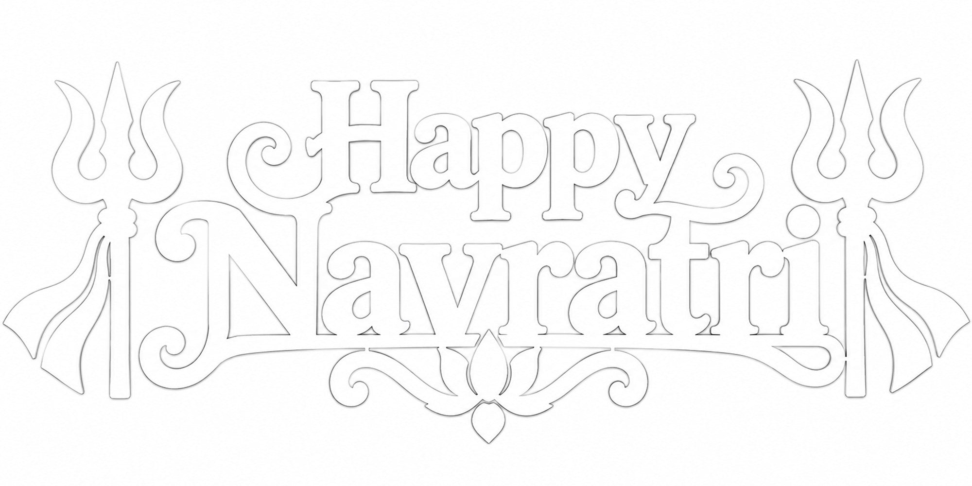 happy navratri reusable painting stencil