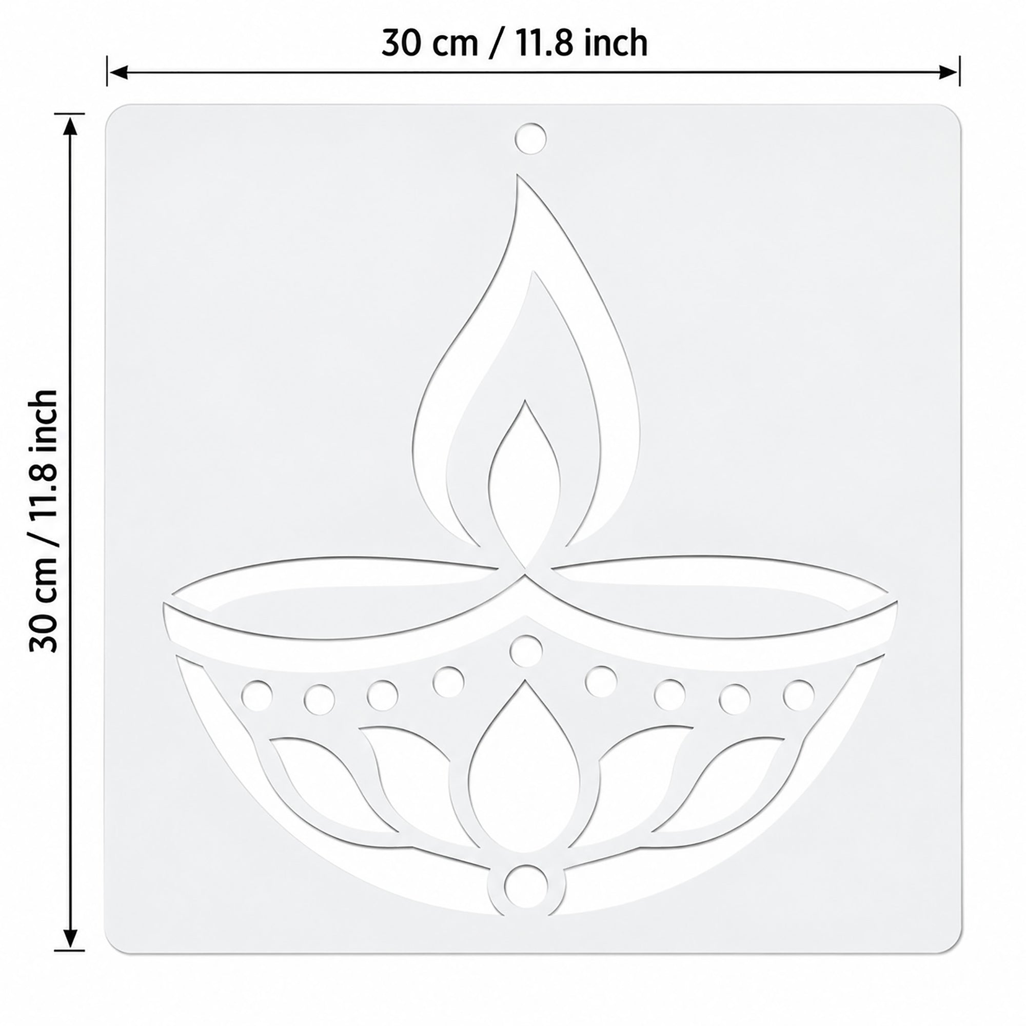 reusable diya rangoli stencil for wall painting
