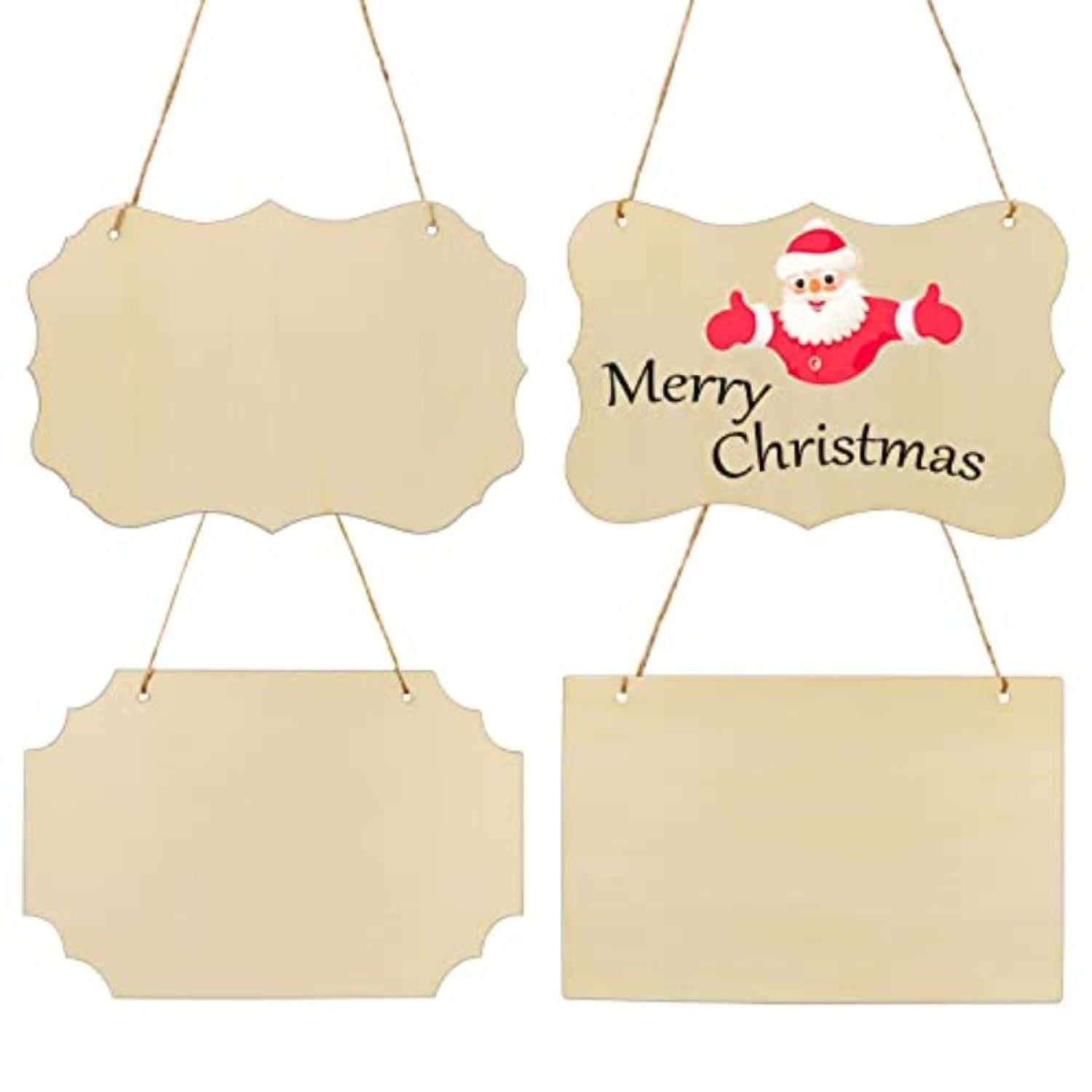 Unfinished wooden plaques