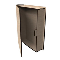 American Elm 2 Piece Wooden Book Box Set Lockable Storage Organizer for Home Office Decor
