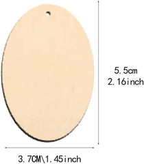 American Elm 50 Pcs Unfinished Wooden Earring Blanks DIY Craft Kit Jewelry Making Supplies