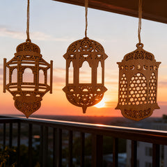 Wooden lantern Islamic home decoration