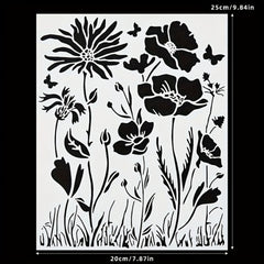 Floral wall painting stencil