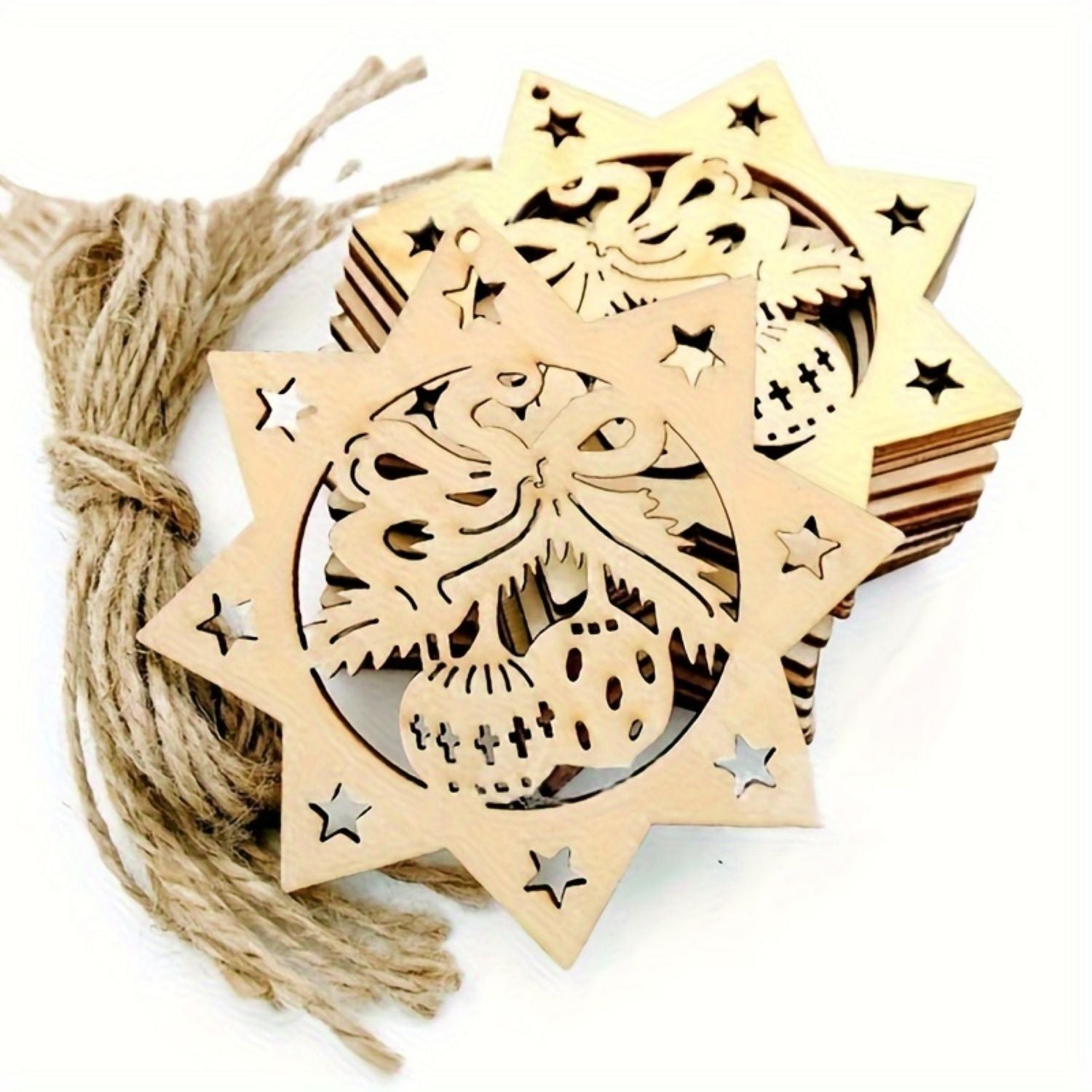 rustic wood Christmas tree décor