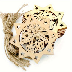 rustic wood Christmas tree décor