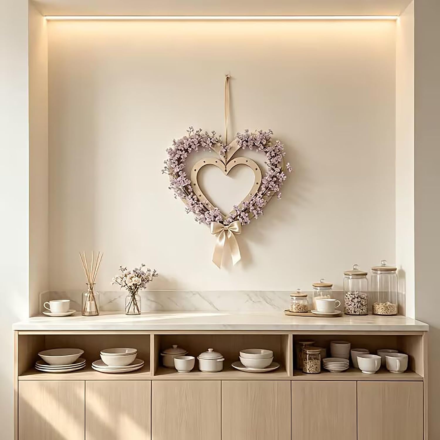 wooden heart wreath frame for mandala painting