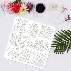 grid pattern stencil