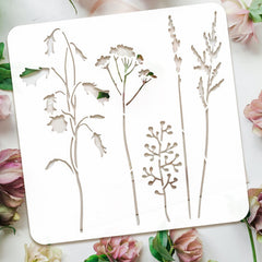 botanical art stencil