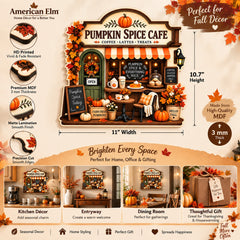 printed MDF pumpkin cafe wall art