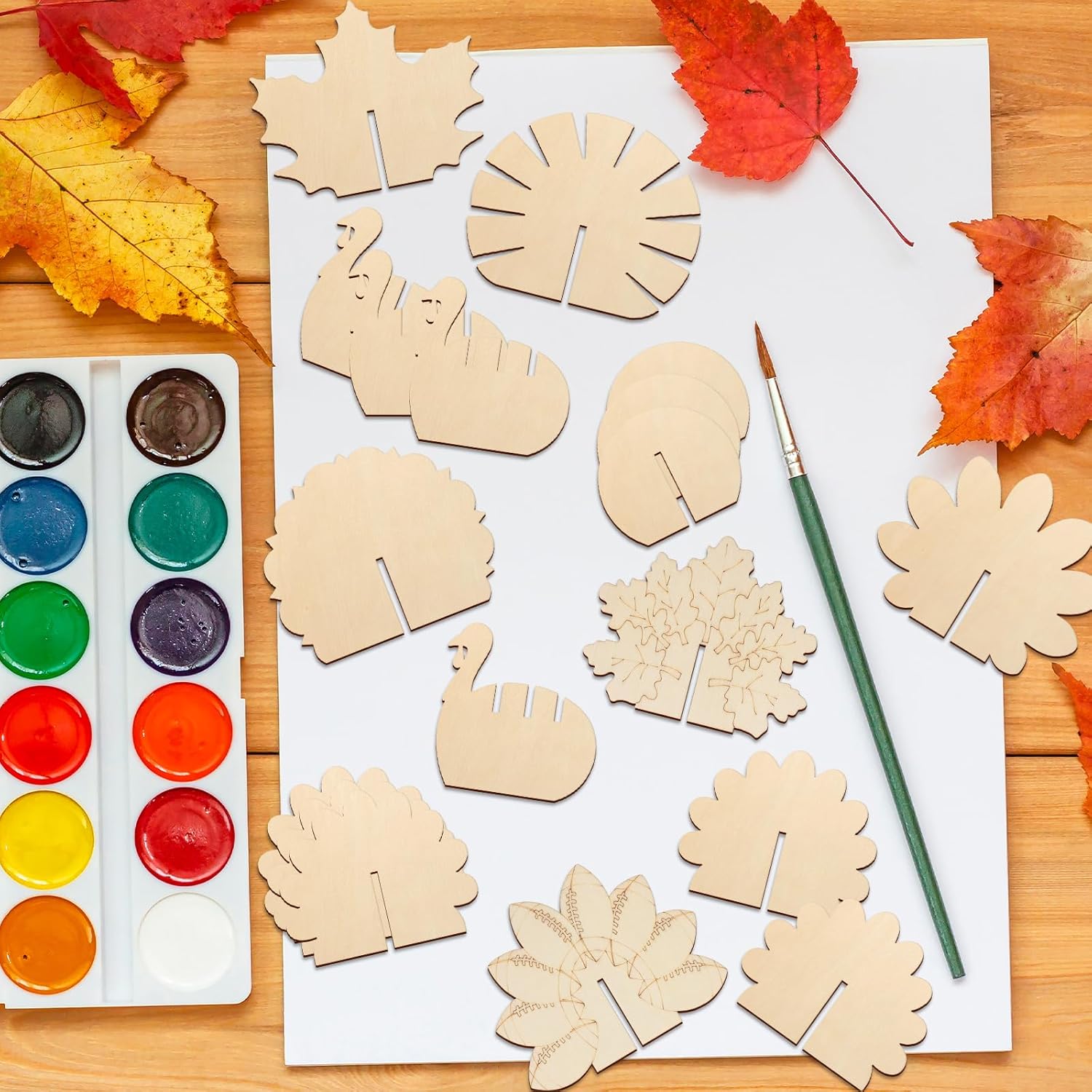 thanksgiving craft wood shapes