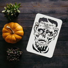 horror face stencil for wood painting