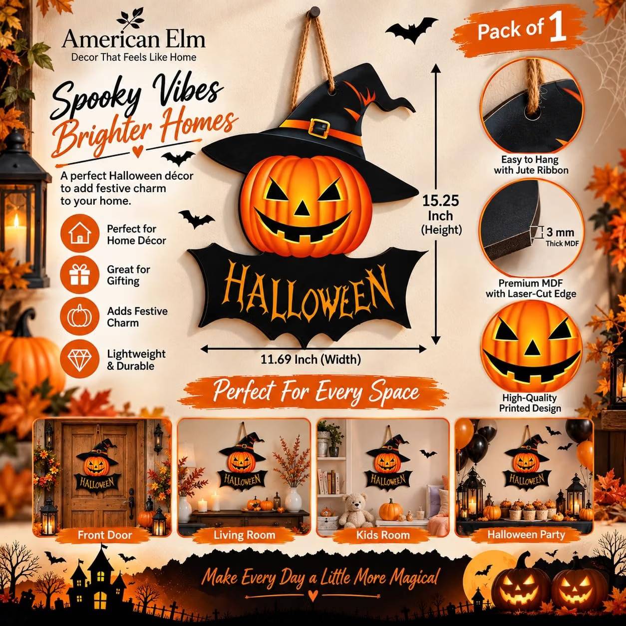 halloween bat shape door decoration