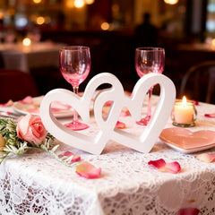 white pvc heart ornament