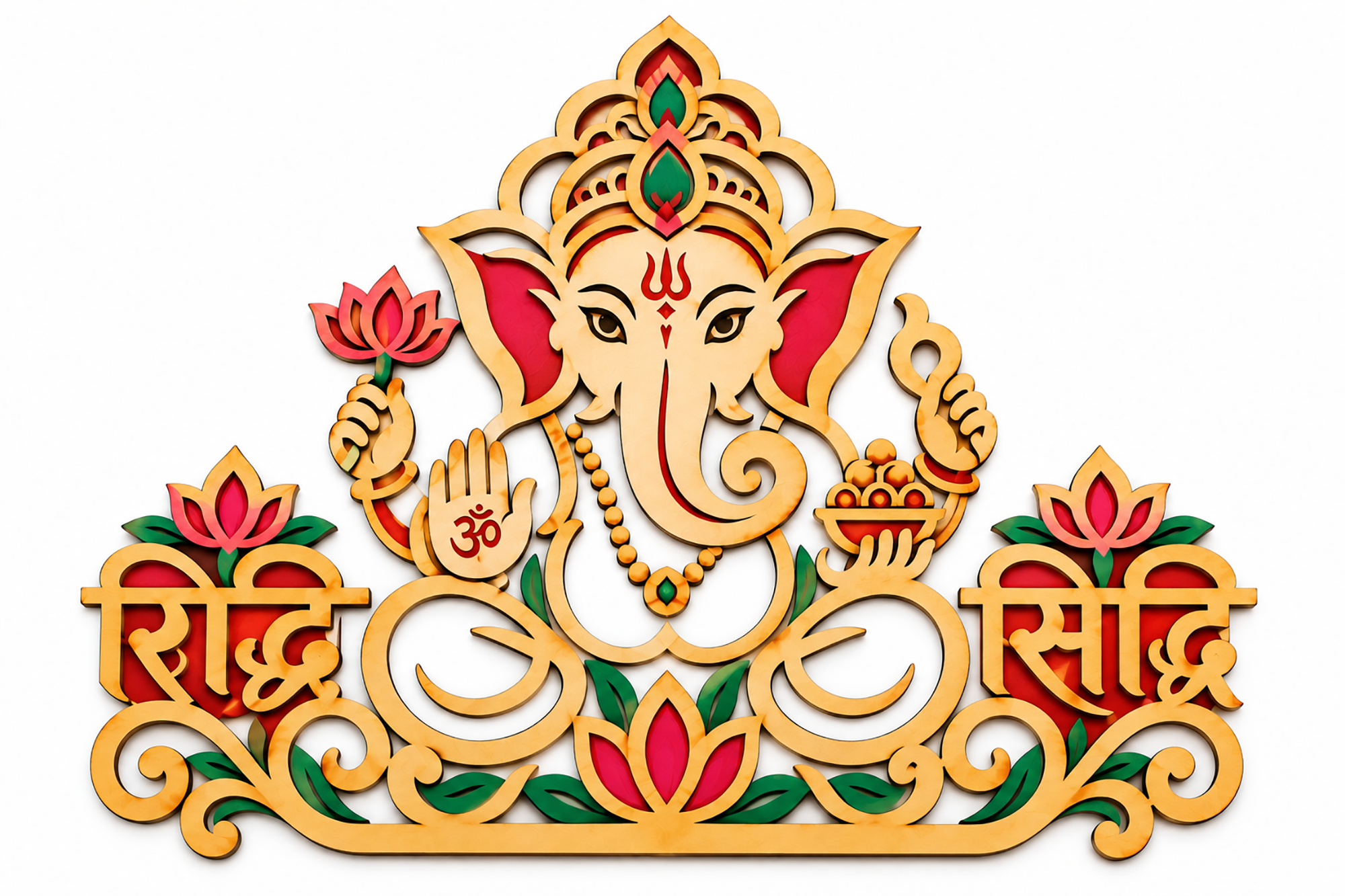 wooden ganpati decoration for diwali home decor