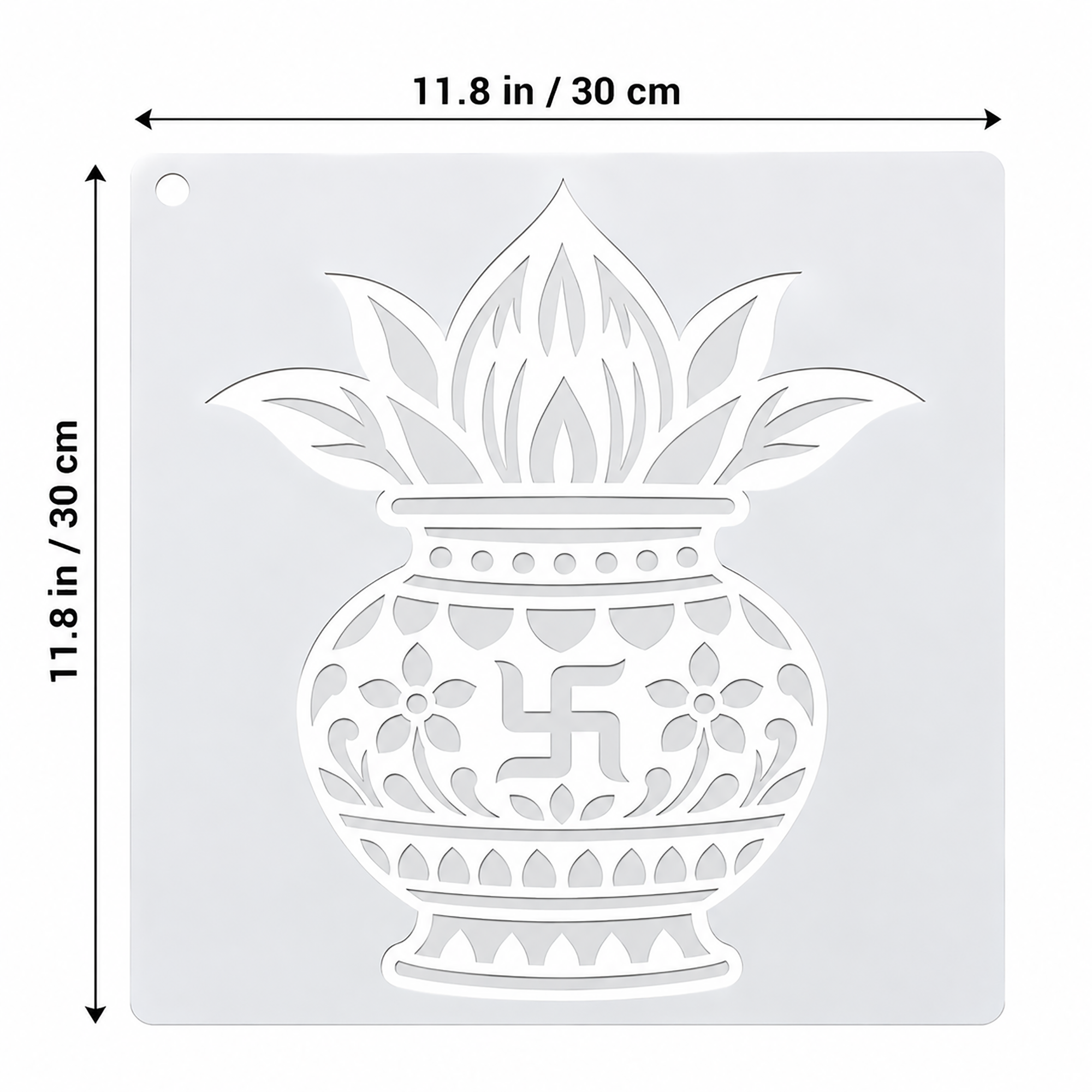 reusable kalash stencil for rangoli