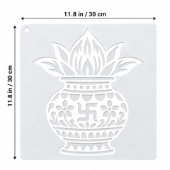 reusable kalash stencil for rangoli
