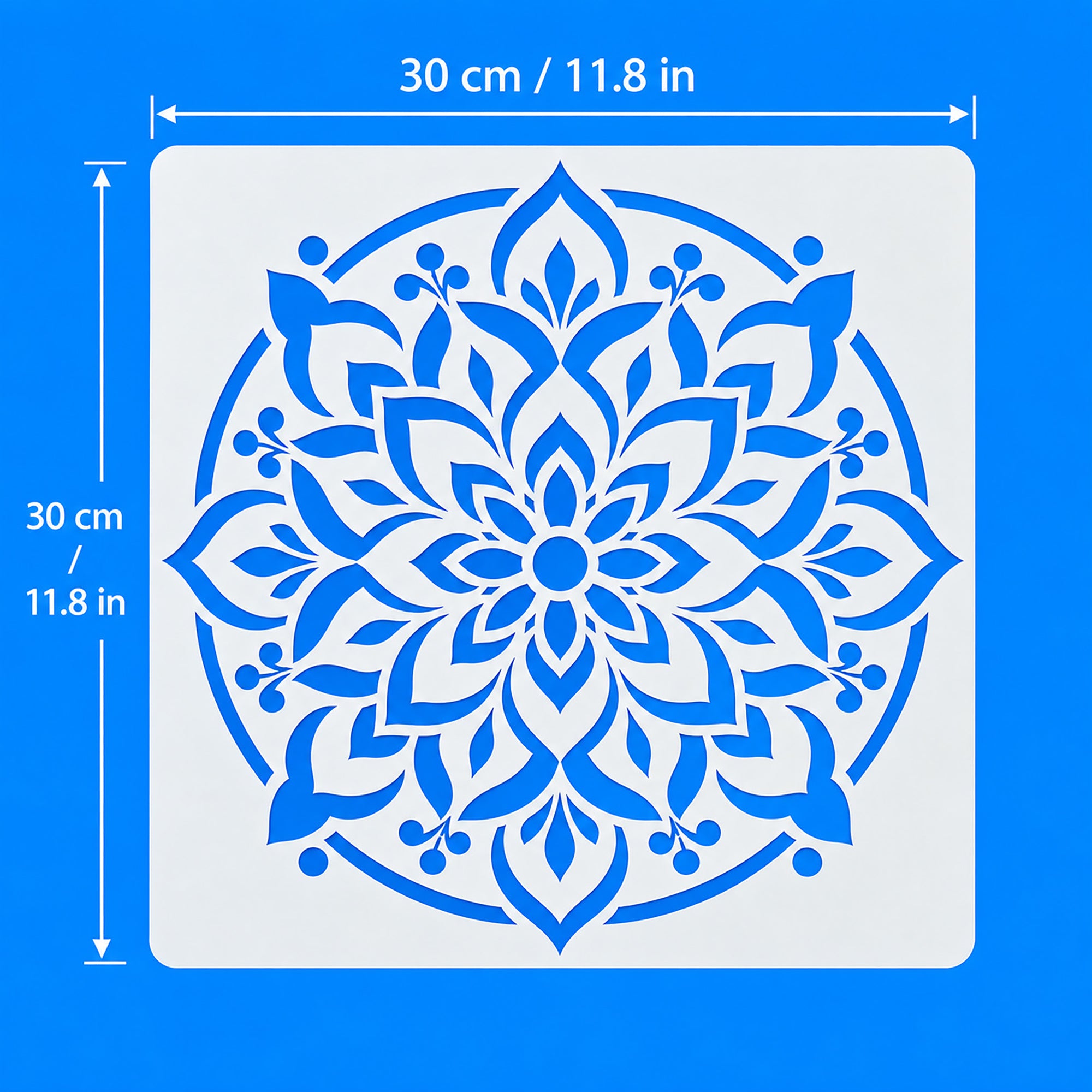 mandala stencil for festive floor art