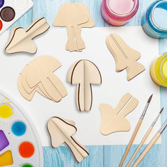 mushroom craft wood shapes