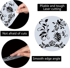 mylar flower painting stencil