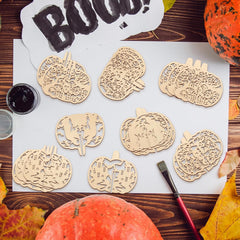 halloween craft wood shapes