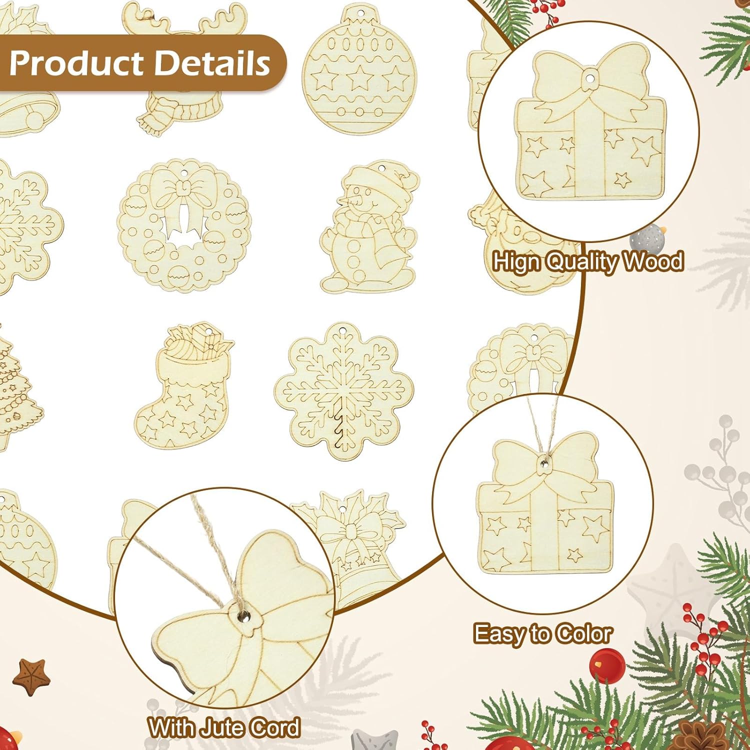 holiday wood cutouts for crafts