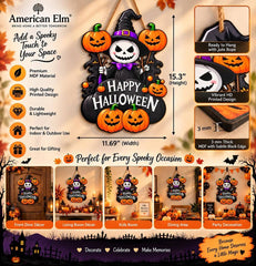 halloween front door hanging sign for home