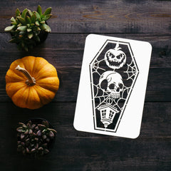 horror coffin stencil for wood painting