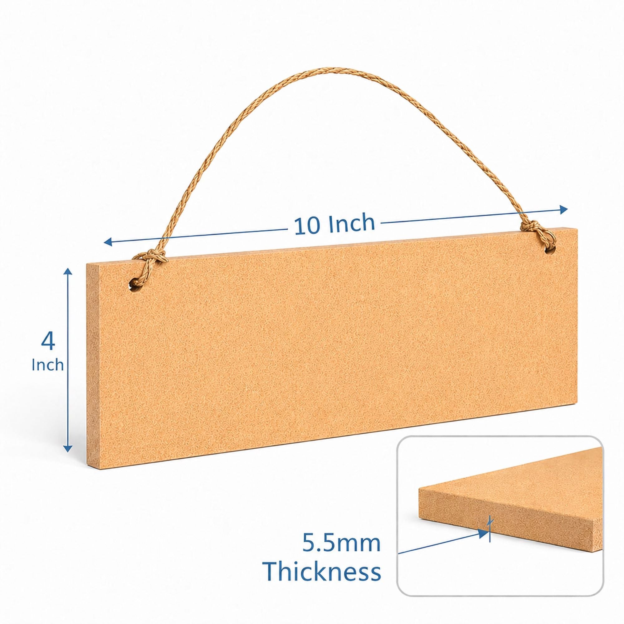 diy nameplate mdf base with hanging holes