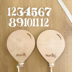 wooden baby milestone set