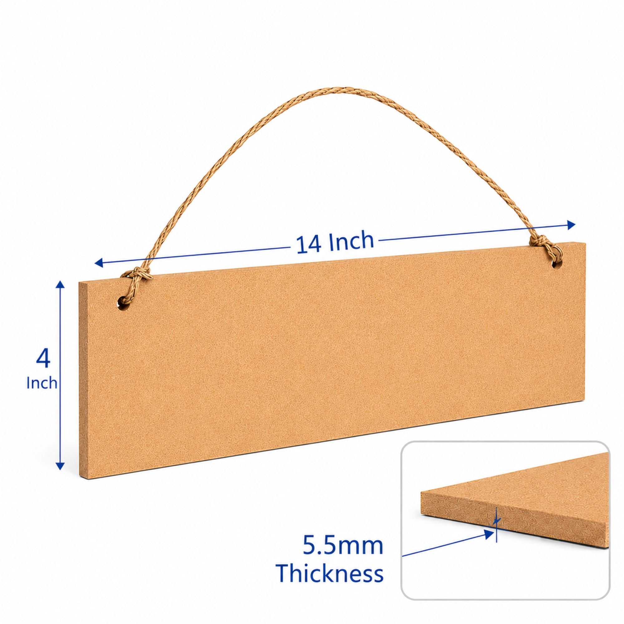 rectangular mdf cutout for customization