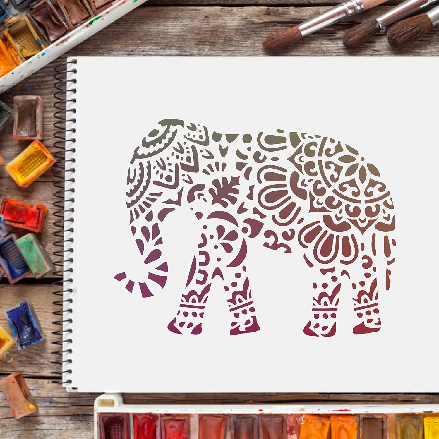 elephant stencil template