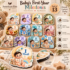 Wooden baby milestone cards for photography