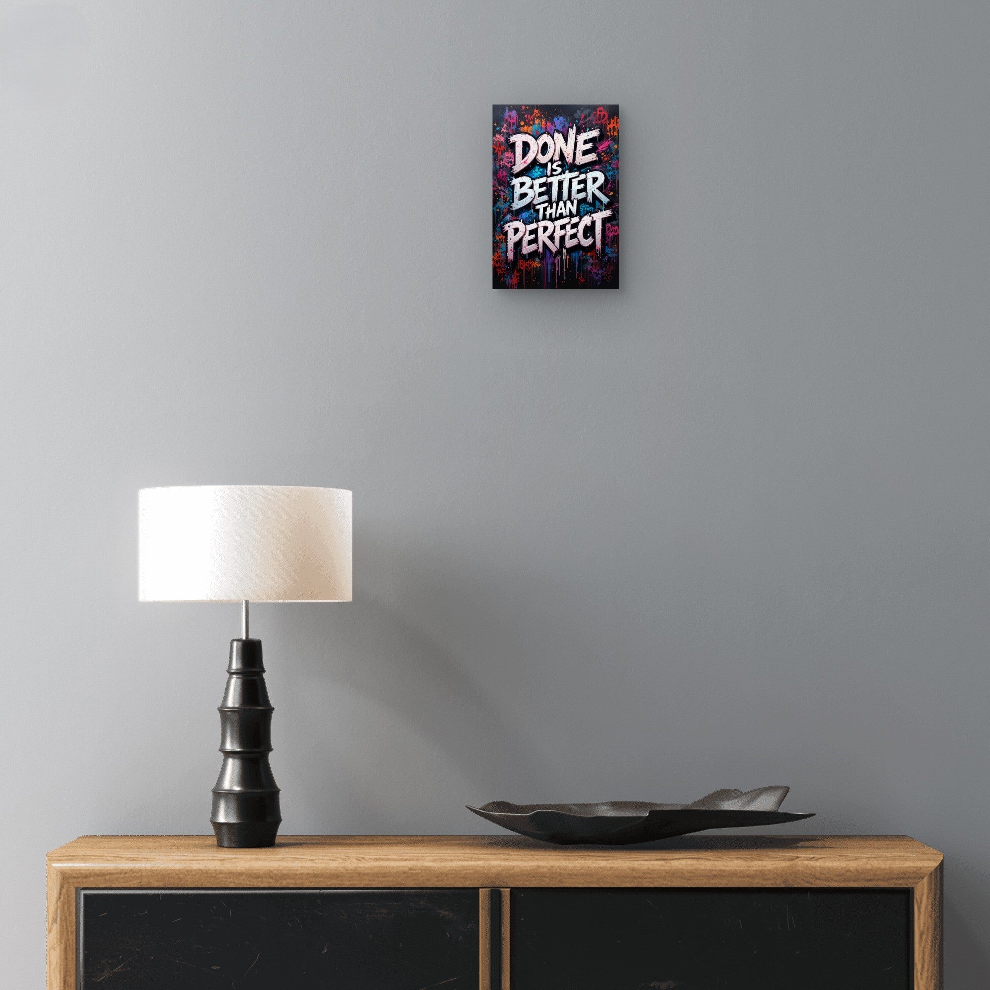 motivational action quote wall art for home workspace