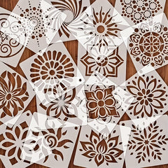reusable hollow stencils for festive painting