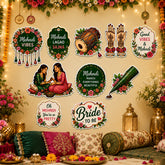Mehndi ceremony signboard cutouts set of 10