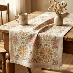 boho tile stencil for furniture makeover projects