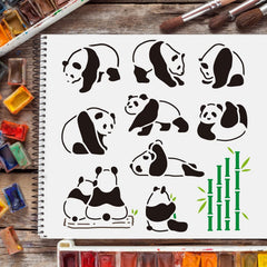 panda stencil template
