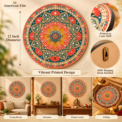 MDF round wall art ready to hang