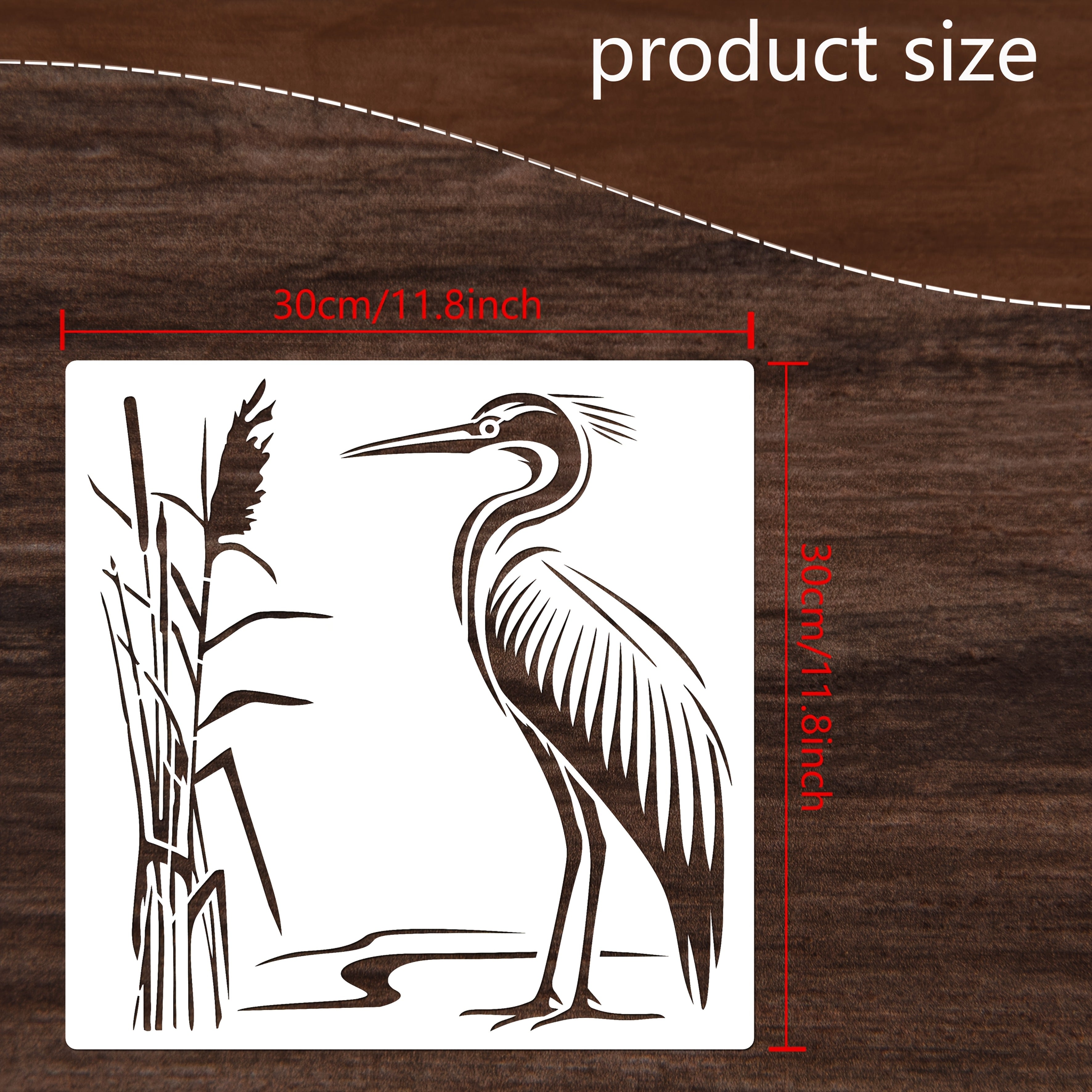 Heron bird silhouette template for DIY painting projects