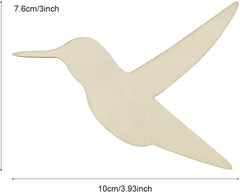 Beige bird-shaped object with measurements on a white background